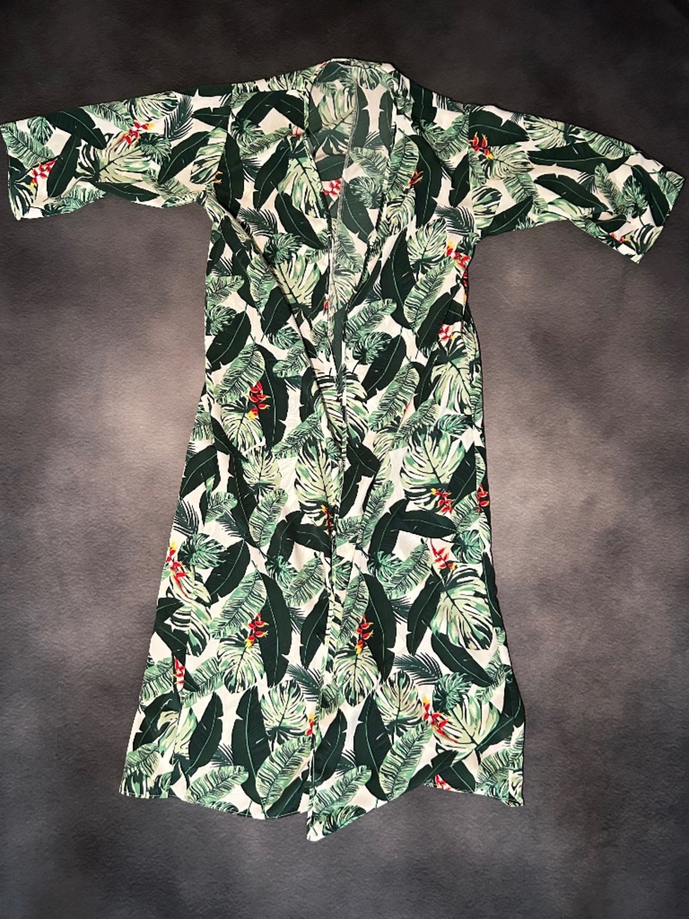 Rachel Zoe Tropical Palm Tree Print Swimsuit Coverup- ONE SIZE - Picture 1 of 5